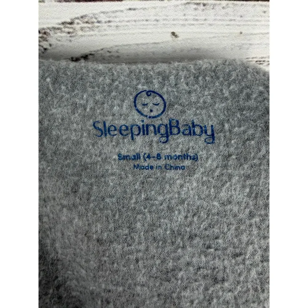 Sleeping Baby Zipadee Zip Sleep Sack Gray Neutral Microfleece Small 4-8mo Unisex